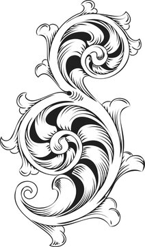 scroll engraving pattern 