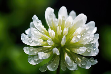 Macro photo of white dutch clover