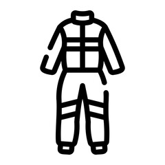 racing suit Line Icon