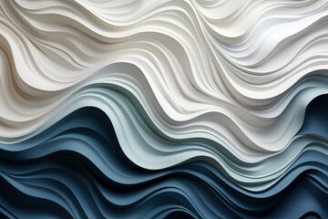 White wavy paper texture, cutout design. Elegant background. Made with Generative AI