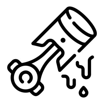 recommend clip art: piston Line Icon