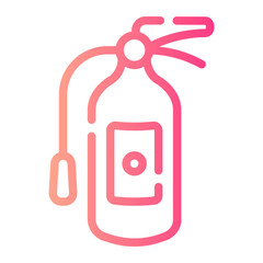 fire extinguisher Line Gradient Icon