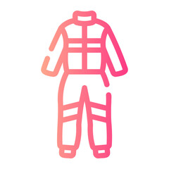 racing suit Line Gradient Icon