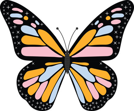 butterfly illustration Vector image or clipart