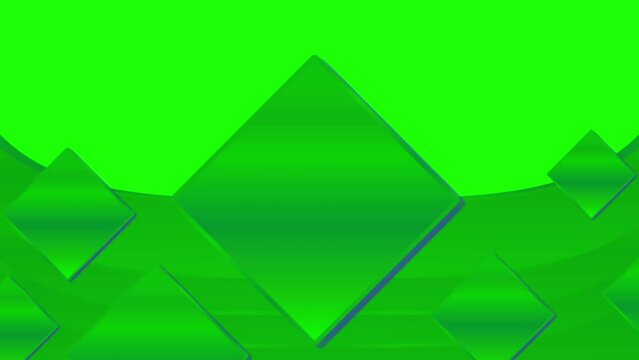 Green square animating on green screen background