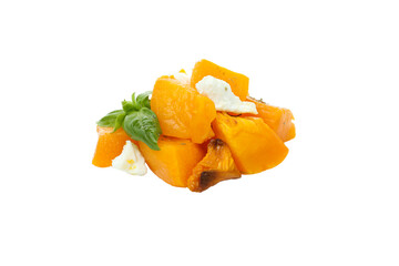 PNG, Baked pumpkin isolated on white background
