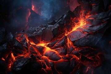 Fototapeta premium lava flows surface 