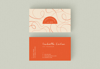 Business Card with Squiggles Elements