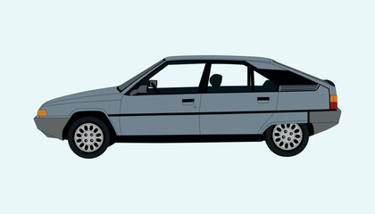 Fototapeta na wymiar Vector illustration of a car side view.