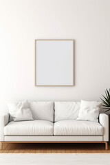 Blank Frame in Room created with GenAI