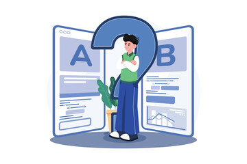 Ab Testing Illustration Concept