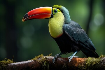 Keel-billed Toucan Bird. Generative AI