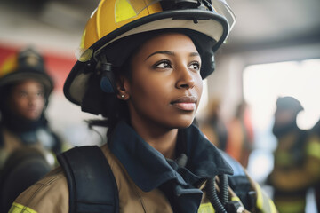 Multiracial Female Firefighters on International Women's Day