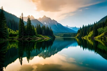 lake in the mountains