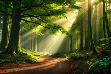 Obraz premium morning in the forest