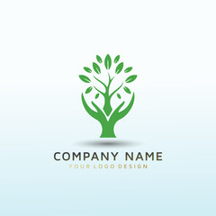 Obraz premium Minimalistic Tree Design for a Community Wide Non Profit