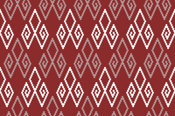 Cross stitch colorful geometric traditional ethnic pattern Ikat seamless pattern abstract design for fabric print cloth dress carpet curtains and sarong Aztec African Indian Indonesian 