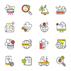 Pack of Web Services Drawing Icons 

