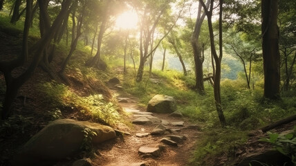 Naklejka premium Majestic Woodland Paradise