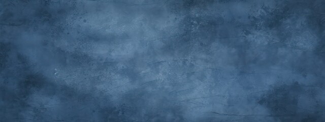 Fototapeta na wymiar Background image of plaster texture in dark blue tones in grunge style