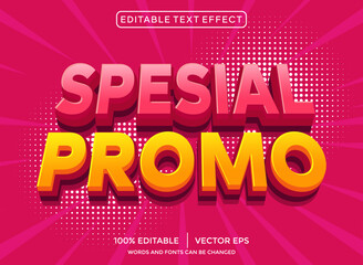  Special promo 3D editable text effect
