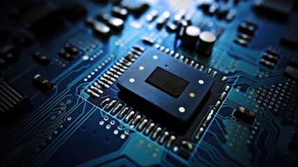 Fototapeta premium Futuristic Microchip Design