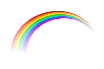Striped rainbow with transparency effect isolated. Vector