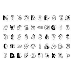 50 ICONS / Alphabet and numbers
