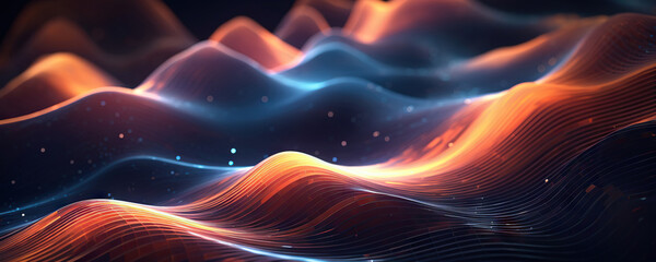 Obraz premium Abstract digital background. Data universe illustration. Ideal for depicting network abilities, technological processes, digital storages, science, education, etc.