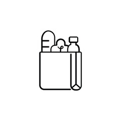 Groceries Line Style Icon Design
