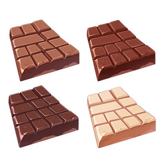A chocolate bar. isolated object, transparent background