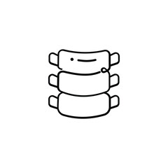 Ribs Line Style Icon Design