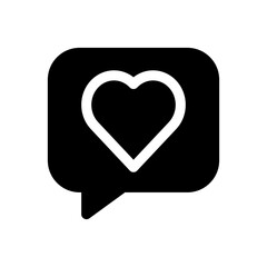 love message glyph icon
