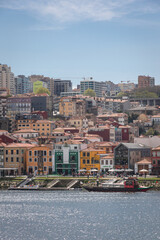 The view of  Vila nova de Gaia on a sunny day, Portugal