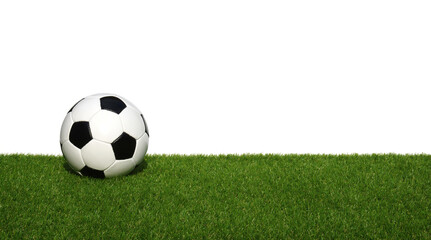 Soccer ball on green grass