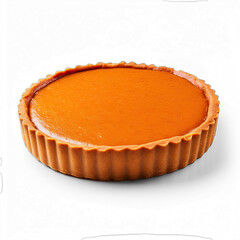 Pumpkin pie isolated on transparent background 