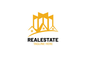 Modern minimalist house logo vector. Construction logo design template.