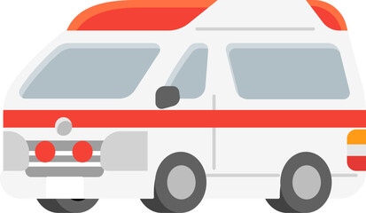 働く車・救急車　イラスト. © m-tsukasa