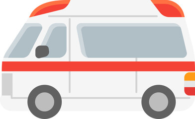 働く車・救急車　イラスト. © m-tsukasa