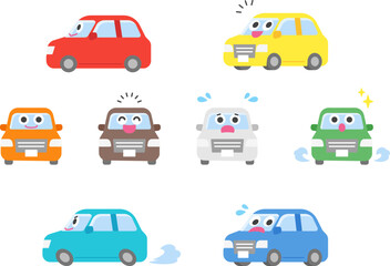 様々な角度の自動車　イラストセット. © m-tsukasa