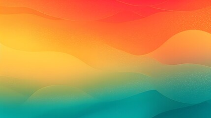 Orange teal green pink abstract grainy gradient background noise texture effect summer poster design
