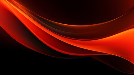 Vibrant red orange color gradient on black background, grainy gradient luminous color wave