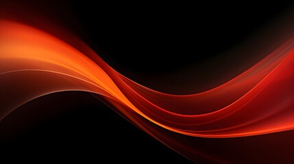 Vibrant red orange color gradient on black background, grainy gradient luminous color wave