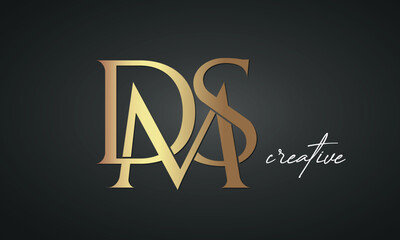 luxury letters DMS golden logo icon premium monogram, creative royal logo design