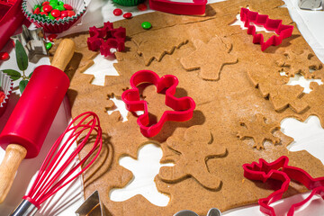 Christmas gingerbread cooking background