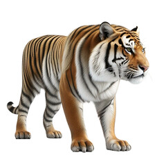 Obraz premium Tiger on transparent background