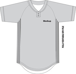 Baseball Full Button Two Button V Neck Jersey Mock ups