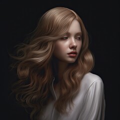 Naklejka premium Portrait of a beautiful woman