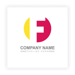 Letter F simple alphabet Logo design suitable for business and company logos.