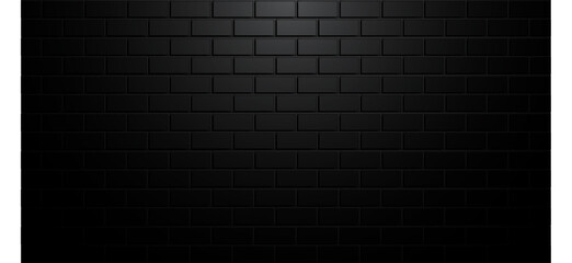 Brick wall background. Place for text or product presentation. Empty dark room. Vector template.